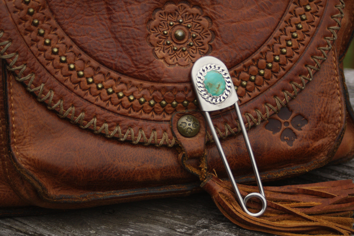 Turquoise Jumbo Safety Pin
