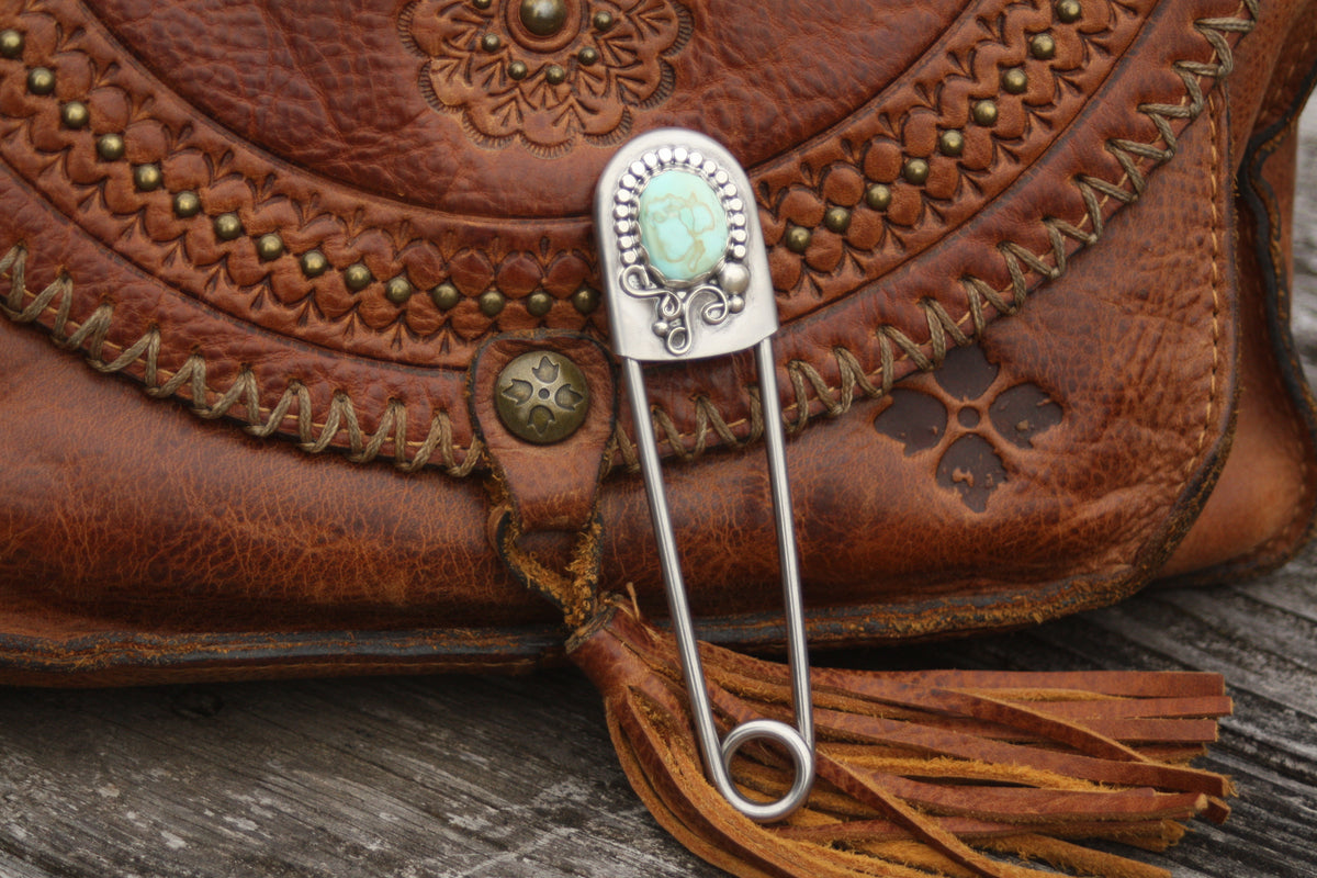 Turquoise Jumbo Safety Pin