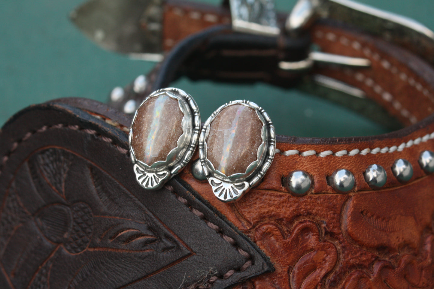 Boulder Opal stud earrings