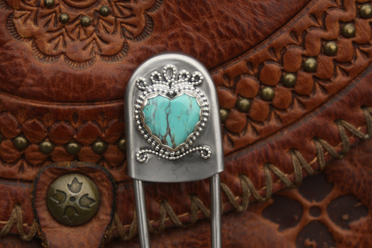 Turquoise Jumbo Safety Pin