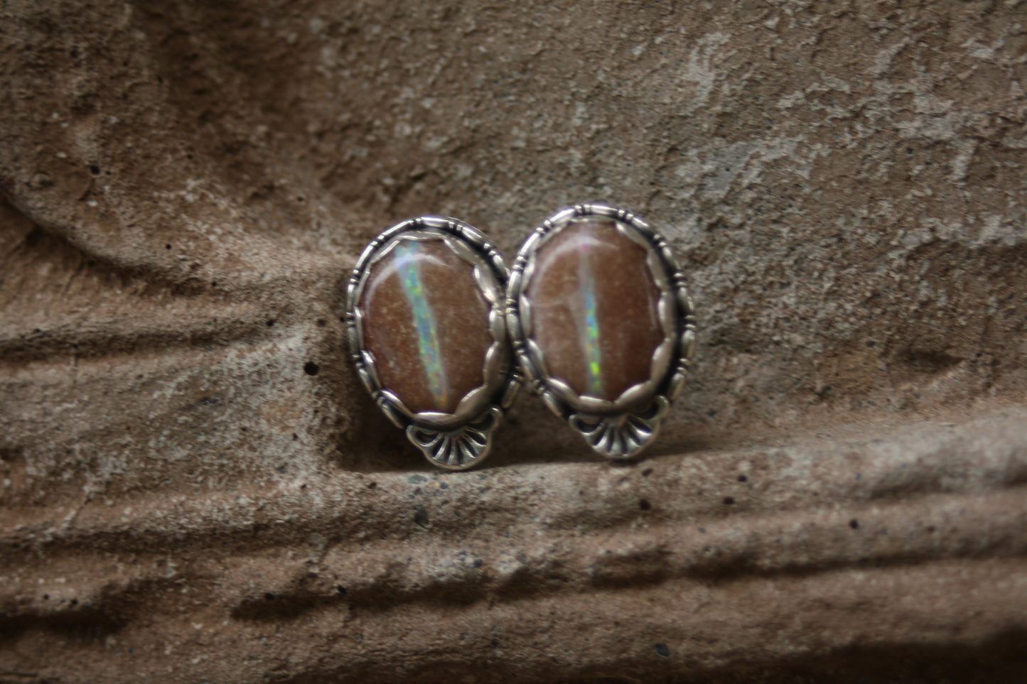 Boulder Opal stud earrings