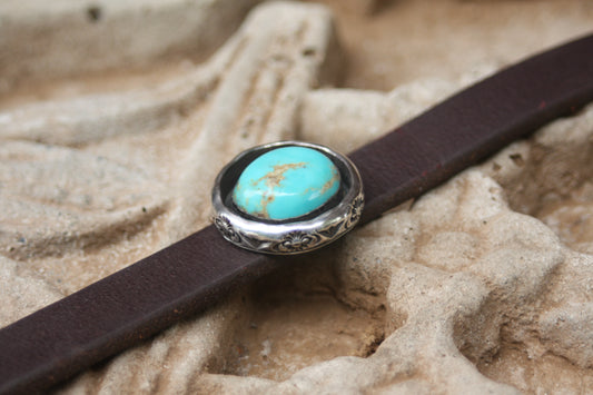 Kingman Turquoise and Leather