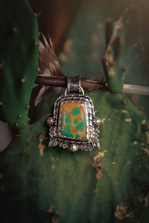 Stamped Royston Pendant