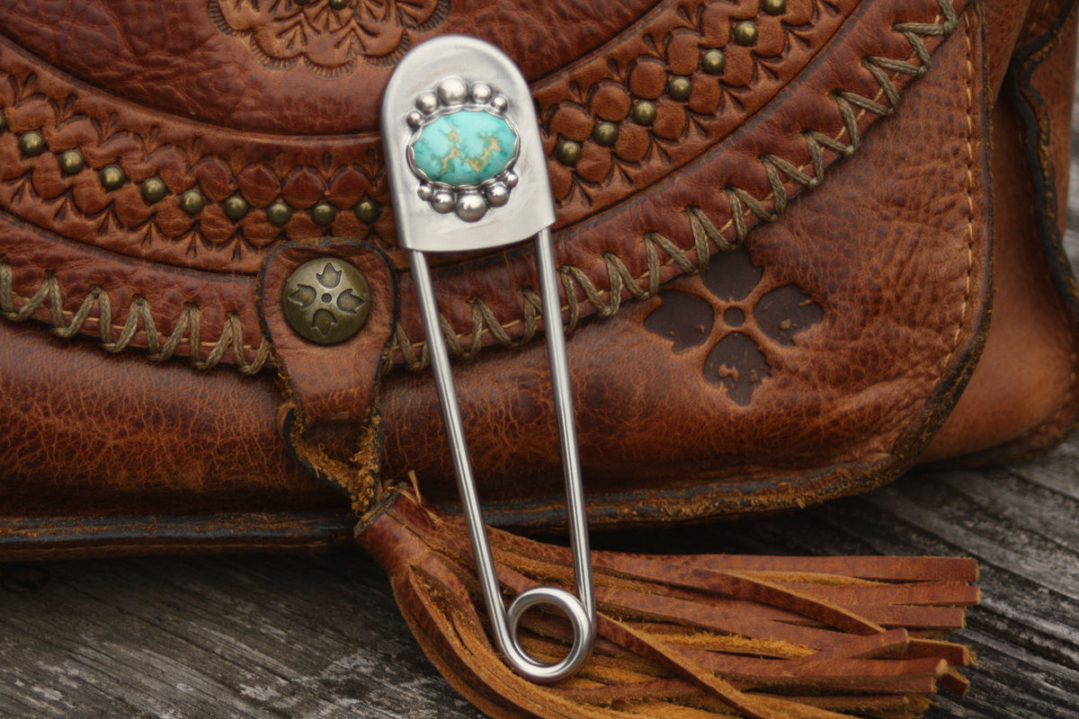 Turquoise Jumbo Safety Pin