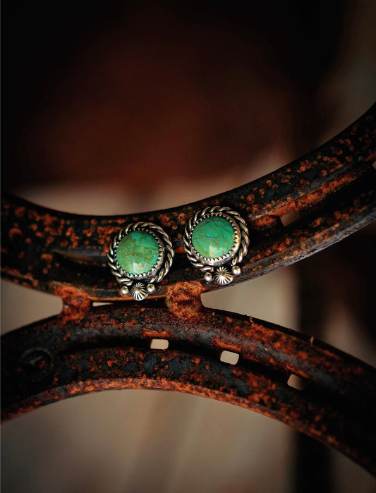 Rising Phoenix Turquoise Studs