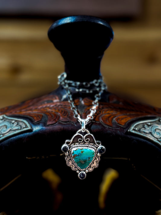 Ceremonial Kingman Turquoise necklace