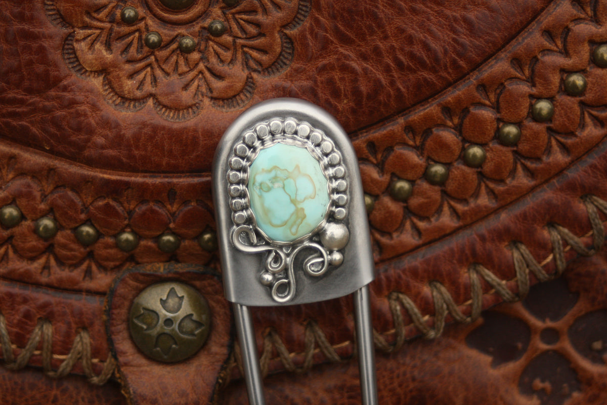 Turquoise Jumbo Safety Pin