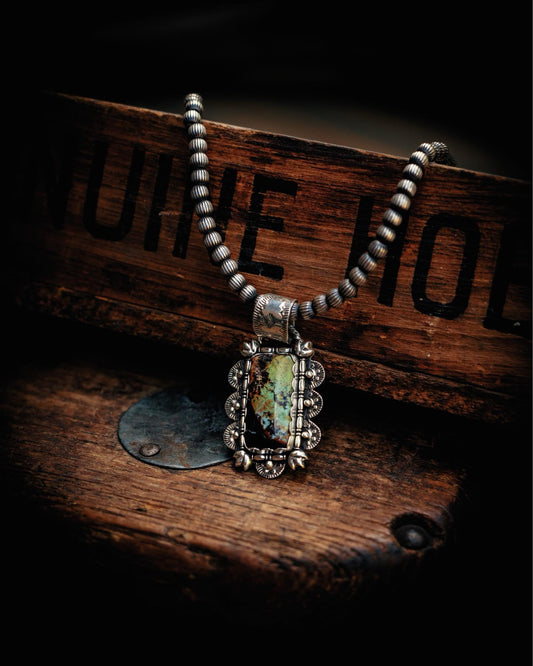 Blackjack Turquoise Bar Pendant