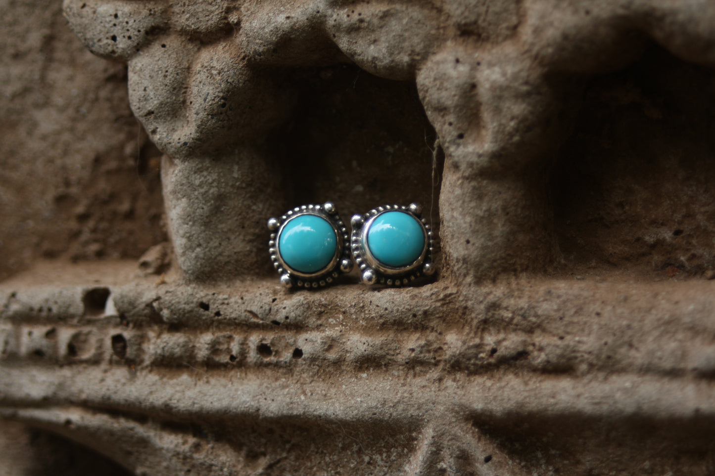 Kingman turquoise stud earrings