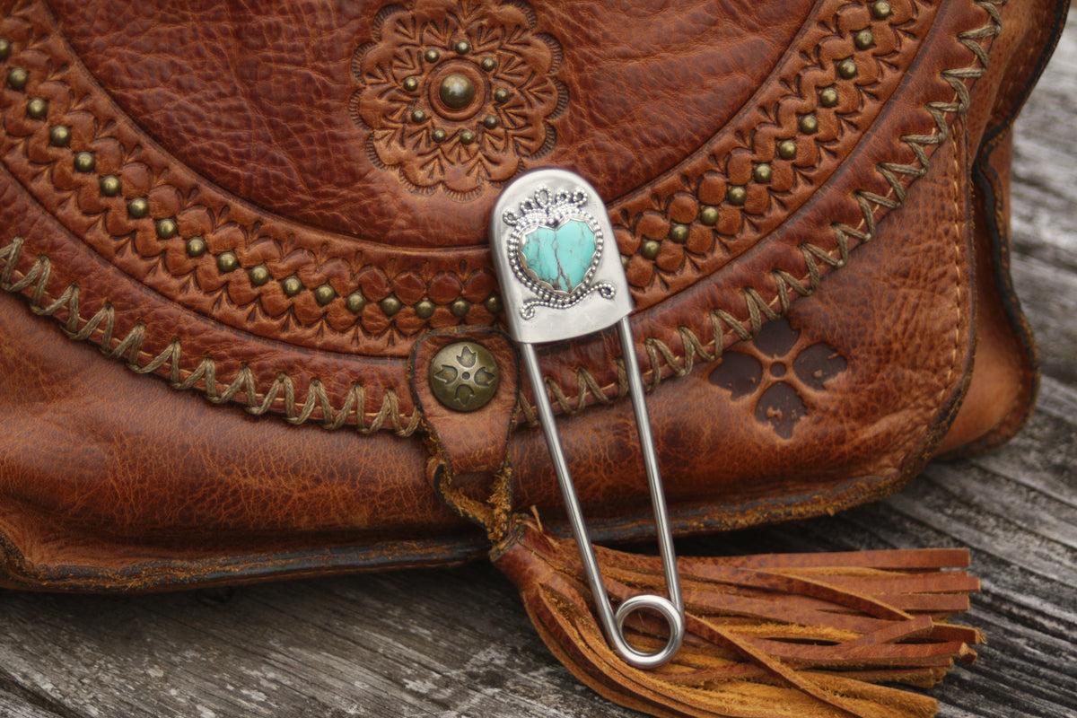Turquoise Jumbo Safety Pin