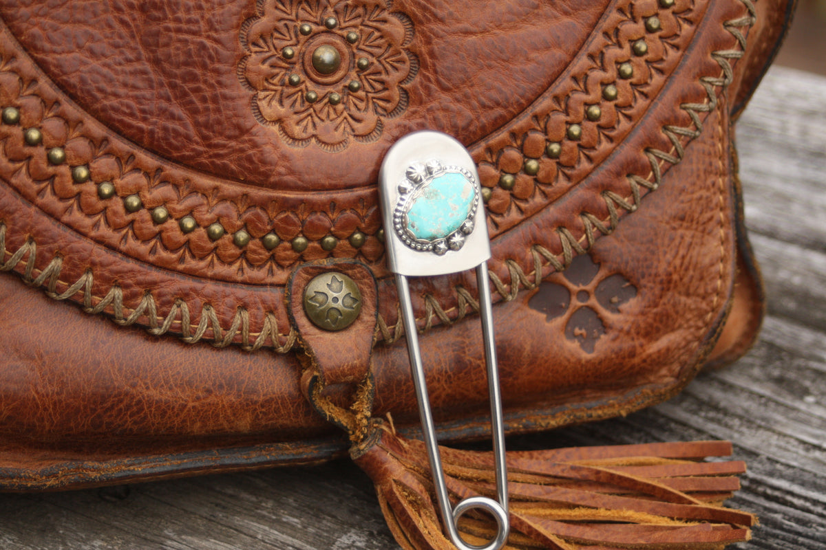Turquoise Jumbo Safety Pin