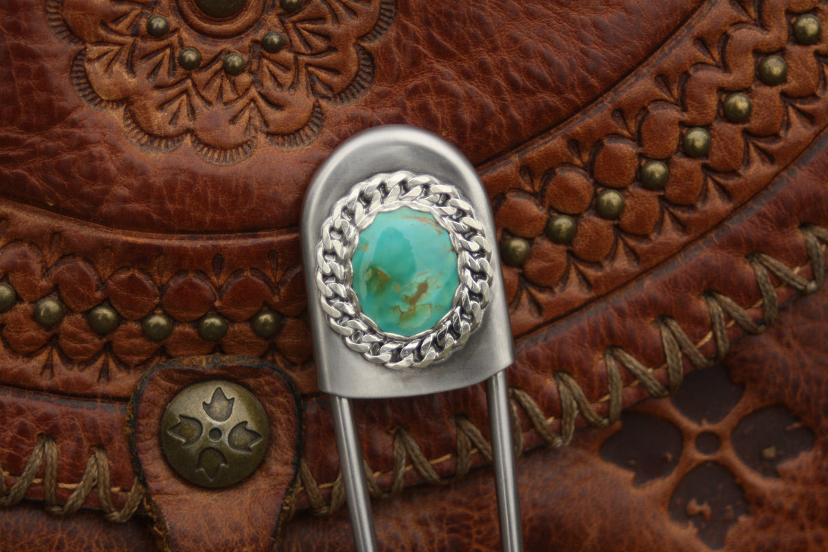 Turquoise Jumbo Safety Pin